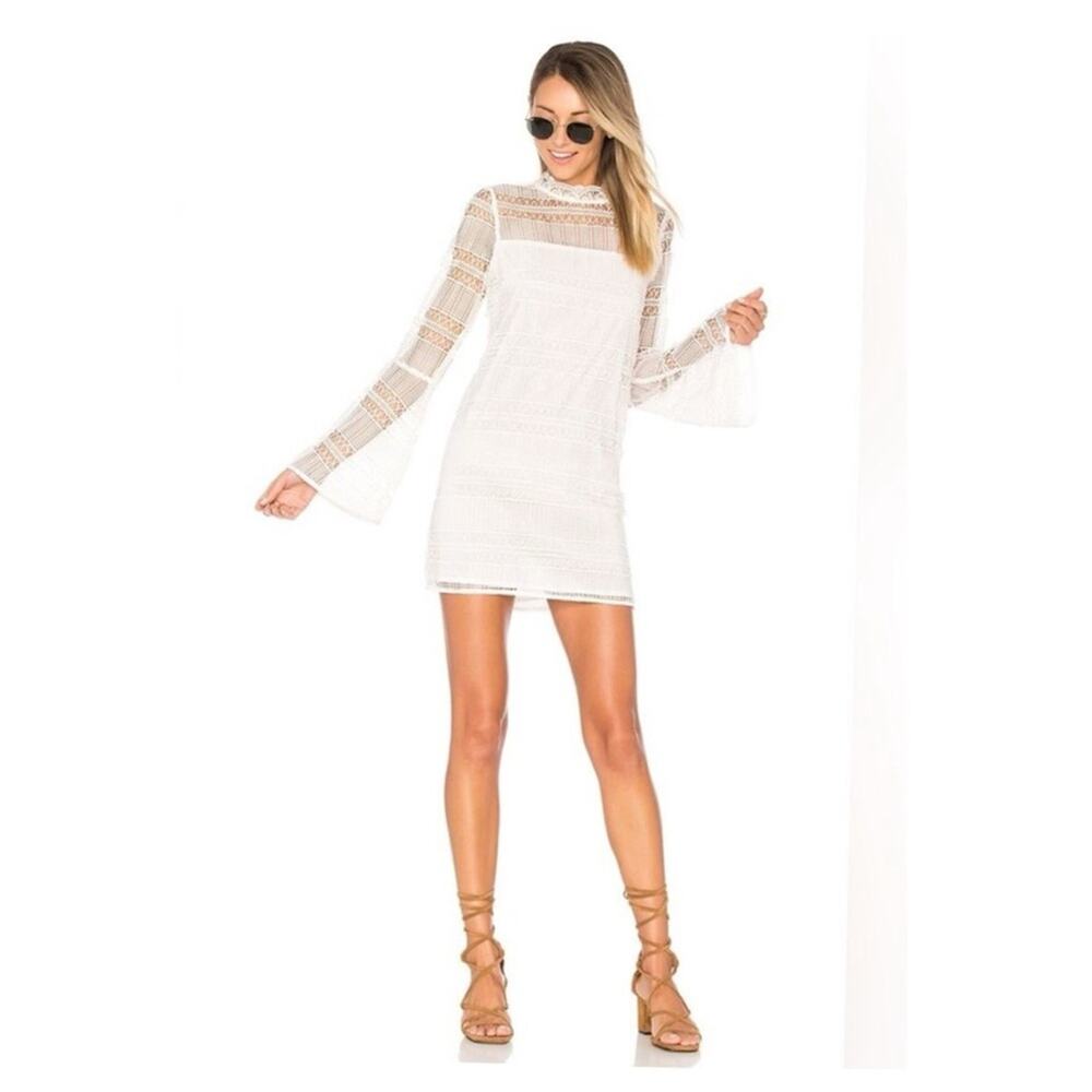 NWT Tularosa‎ Matilda Lace Mini Dress M Cream